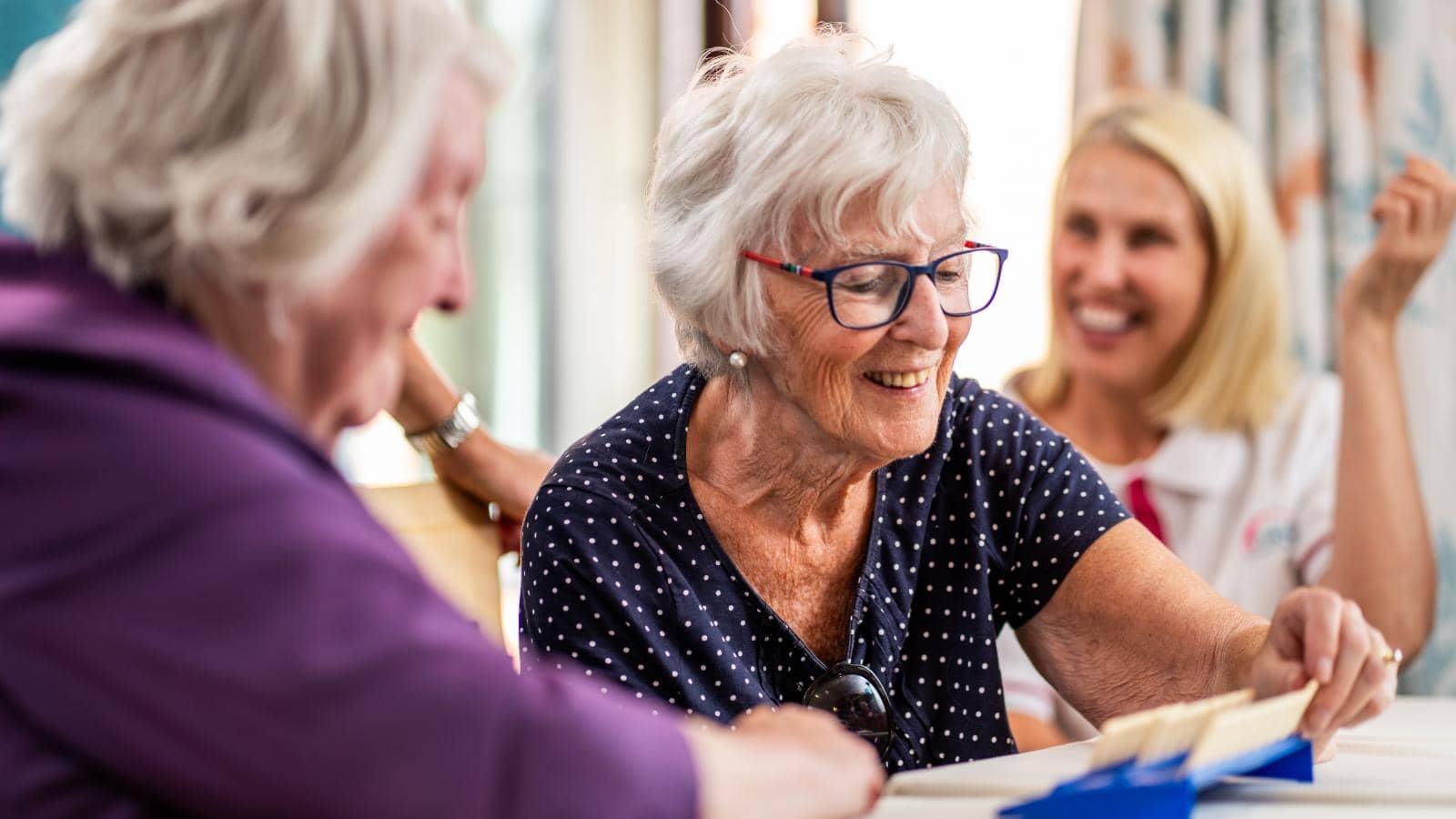 Residents enjoying daily life at Kingsley Cottage